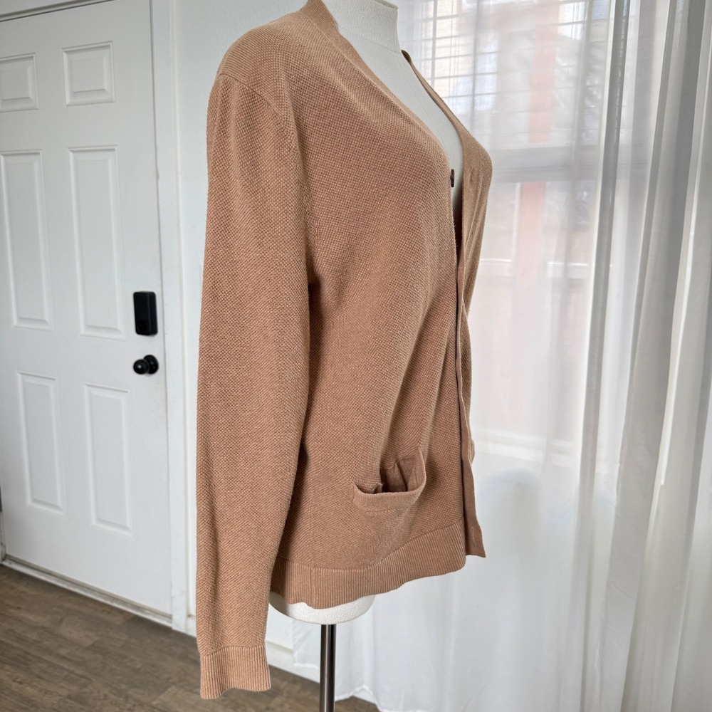 Abercrombie Fitch Brown Cotton Cashmere Button Cardigan Sweater XL Gilmore Girls - Picture 7 of 8